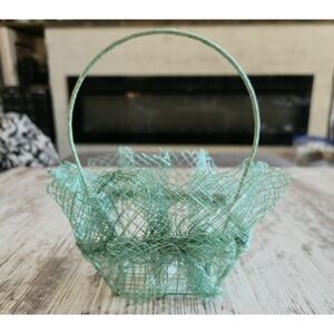 Walmart Sinamay Easter Basket Mint Green Ruffle SY2272 Philippines NWT